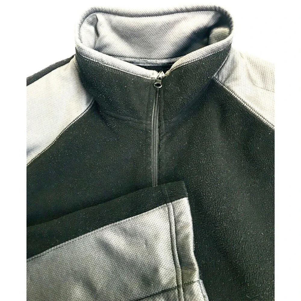 Courage USA Jacket Micro Fleece Full Zip XXL Black Gray Skateboard Streetwear